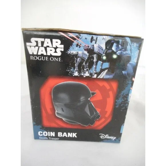 NIB Disney 2016 Star Wars Rogue One Death Trooper Helmet Coin Bank - Picture 9 of 12